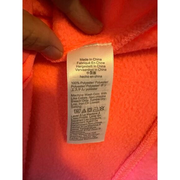 J. Crew Hot Pink pullover fleece womens large - Picture 4 of 4